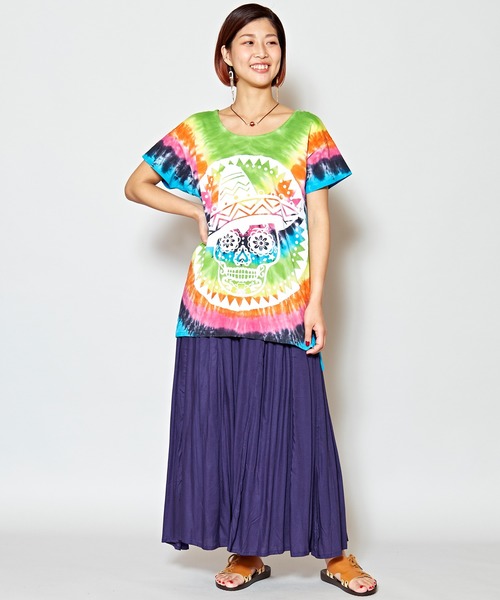 チャイハネ（チャイハネ）の「【チャイハネ】タイダイエスニックTシャツ（Tシャツ/カットソー・レディース・その他1/その他2/その他3/その他4/その他5・FREE）」の9枚目の写真