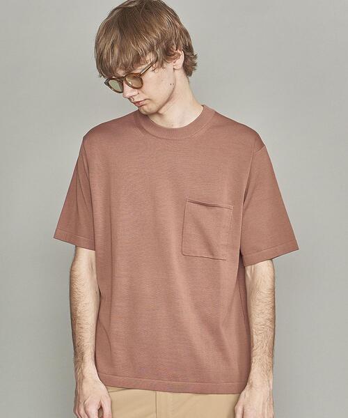 BEAUTY&YOUTH UNITED ARROWS（ビューティーアンドユースユナイテッドアローズ）の「BY シルクコットン 1POC Tシャツ（Tシャツ/カットソー・メンズ・ライトピンク/ライトグレー/ダークグリーン・X-LARGE/LARGE/MEDIUM/SMALL）」の3枚目の写真