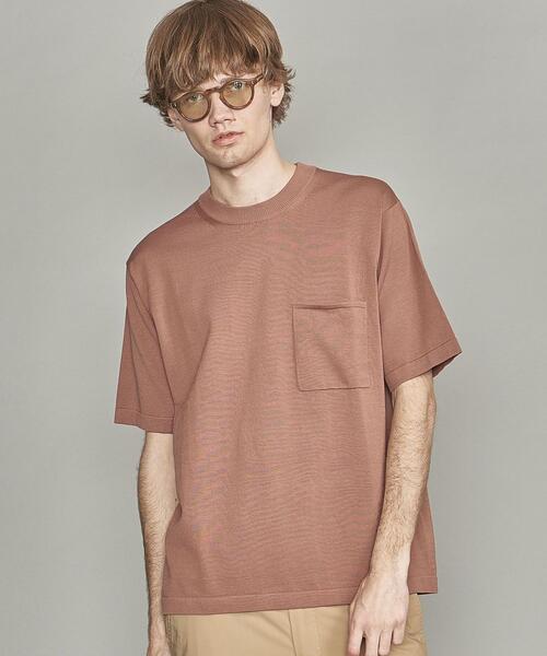 BEAUTY&YOUTH UNITED ARROWS（ビューティーアンドユースユナイテッドアローズ）の「BY シルクコットン 1POC Tシャツ（Tシャツ/カットソー・メンズ・ライトピンク/ライトグレー/ダークグリーン・X-LARGE/LARGE/MEDIUM/SMALL）」の19枚目の写真