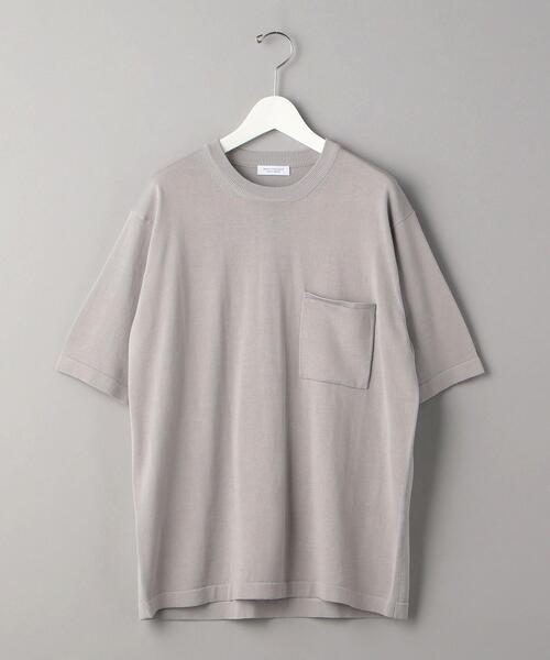 BEAUTY&YOUTH UNITED ARROWS（ビューティーアンドユースユナイテッドアローズ）の「BY シルクコットン 1POC Tシャツ（Tシャツ/カットソー・メンズ・ライトピンク/ライトグレー/ダークグリーン・X-LARGE/LARGE/MEDIUM/SMALL）」の13枚目の写真
