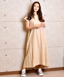 【TONE SELECT WEAR】バックプリーツワンピース(MI)