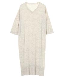 AMERICAN HOLIC | Vネックサイドスリットニットチュニック(ニット/セーター)