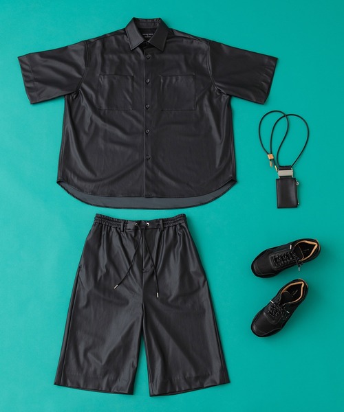 UNITED TOKYO(ユナイテッドトウキョウ)の「【EC限定】フェイクレザーショートパンツ/セットアップ(その他パンツ・メンズ・ブラック/アイボリー・1/2/3)」の12枚目の写真