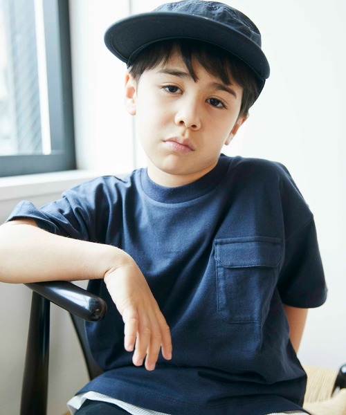 ＆yam（アンドヤム）の「裾ワッフルレイヤードT（Tシャツ/カットソー・キッズ・チャコールグレー/ベージュ/オリーブ・110/90/120/140/100/150/130）」の11枚目の写真