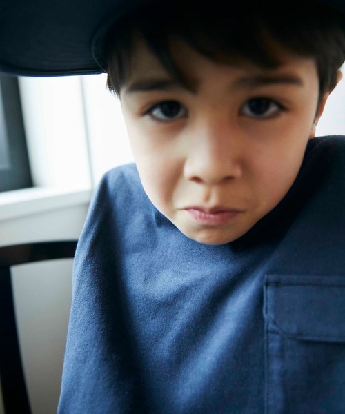 ＆yam（アンドヤム）の「裾ワッフルレイヤードT（Tシャツ/カットソー・キッズ・チャコールグレー/ベージュ/オリーブ・110/90/120/140/100/150/130）」の14枚目の写真