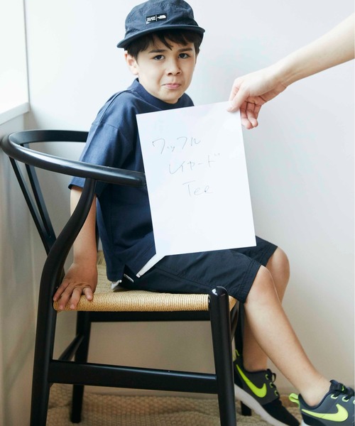 ＆yam（アンドヤム）の「裾ワッフルレイヤードT（Tシャツ/カットソー・キッズ・チャコールグレー/ベージュ/オリーブ・110/90/120/140/100/150/130）」の18枚目の写真