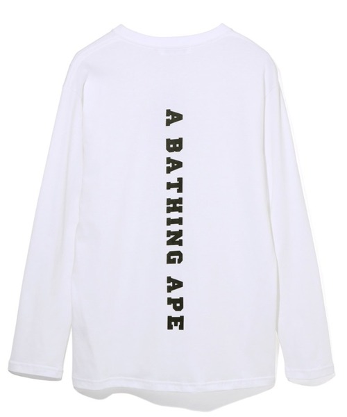 A BATHING APE（アベイシングエイプ）の「RELAXED A BATHING APE L/S TEE L（Tシャツ/カットソー・レディース・ホワイト/ブルー/ブラック・SMALL/X-SMALL）」の4枚目の写真