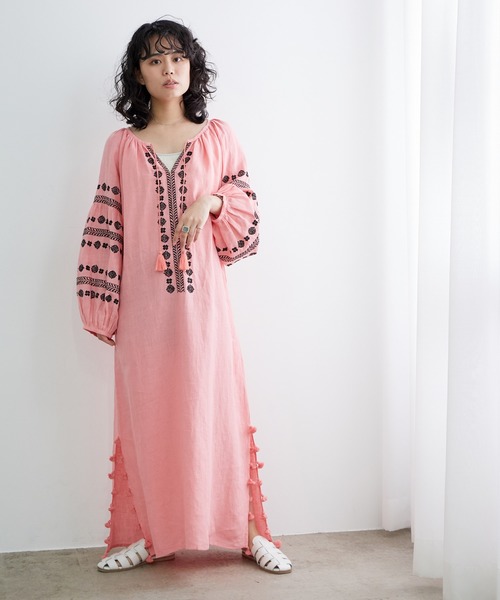 ADAM ET ROPE'（アダムエロペ）の「【BENARAS by CITRUS】Linen Dress
