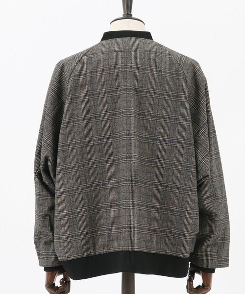 CAMBIO(カンビオ)の「mj7447-Check Loose Rib Blouson ブルゾン(ブルゾン・メンズ・ベージュ/チャコール・S/M/L)」の15枚目の写真