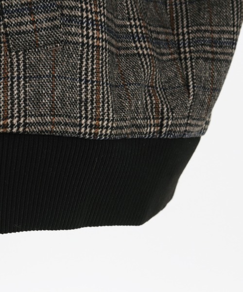 CAMBIO(カンビオ)の「mj7447-Check Loose Rib Blouson ブルゾン(ブルゾン・メンズ・ベージュ/チャコール・S/M/L)」の19枚目の写真