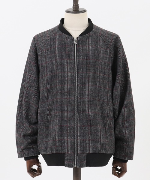 CAMBIO(カンビオ)の「mj7447-Check Loose Rib Blouson ブルゾン(ブルゾン・メンズ・ベージュ/チャコール・S/M/L)」の21枚目の写真