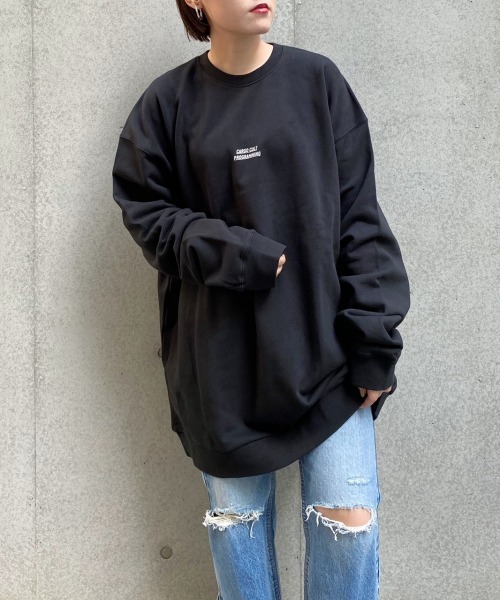 PBLIM（ページボーイリム）の「【PAGEBOYLIM】リッタイロゴ裏毛スウェット（スウェット・レディース・ブラック/グレー/ブルー・MEDIUM/X-LARGE）」の4枚目の写真