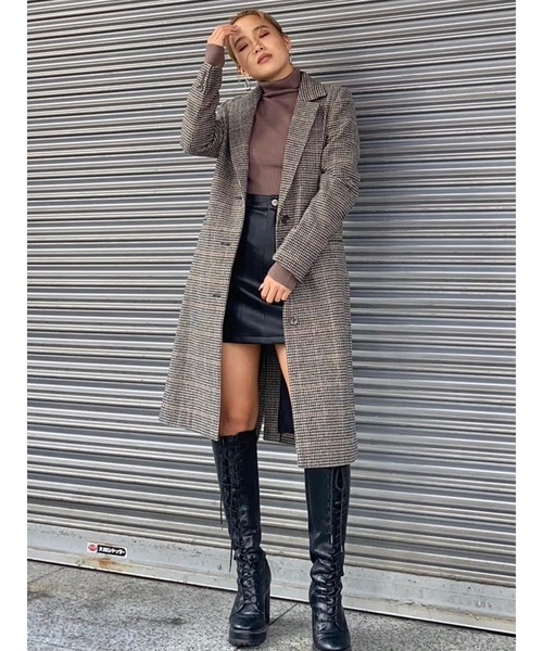 EGOIST(エゴイスト)の「Iラインチェスターコート(チェスターコート・レディース・ブラック/ブラウン/マルチ・S/M)」の11枚目の写真