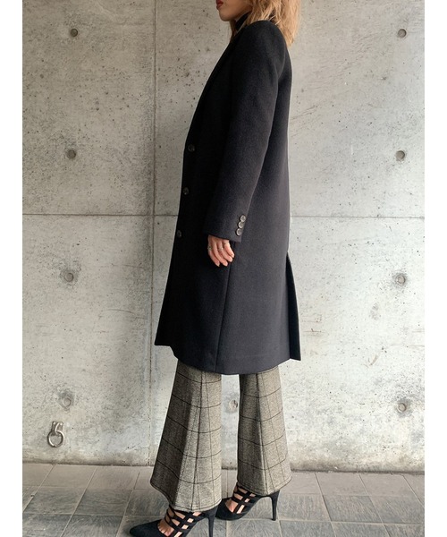 EGOIST(エゴイスト)の「Iラインチェスターコート(チェスターコート・レディース・ブラック/ブラウン/マルチ・S/M)」の12枚目の写真