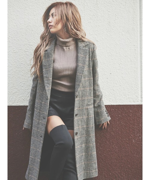 EGOIST(エゴイスト)の「Iラインチェスターコート(チェスターコート・レディース・ブラック/ブラウン/マルチ・S/M)」の18枚目の写真