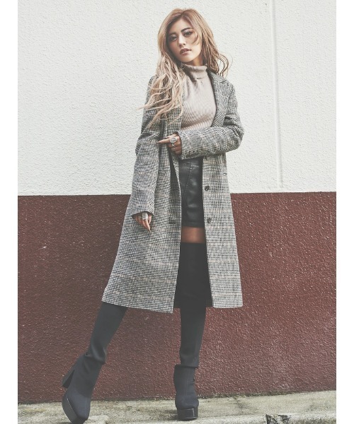 EGOIST(エゴイスト)の「Iラインチェスターコート(チェスターコート・レディース・ブラック/ブラウン/マルチ・S/M)」の19枚目の写真
