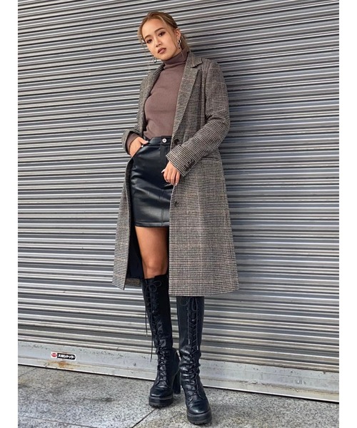 EGOIST(エゴイスト)の「Iラインチェスターコート(チェスターコート・レディース・ブラック/ブラウン/マルチ・S/M)」の22枚目の写真