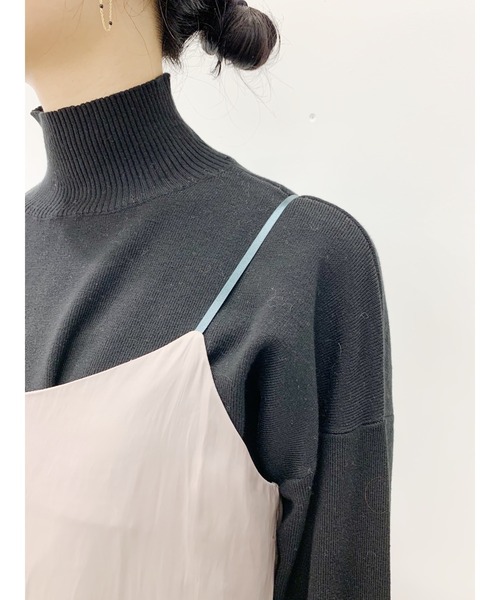 SHENERY（シーナリー）の「ウェッティサテンタイトマキシキャミワンピース（ワンピース・レディース・ブラック/グレイッシュベージュ/ピンク・FREE）」の8枚目の写真