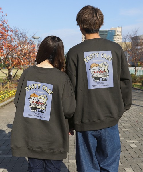 PairPair（ペアペア）の「カップルアソートスウェット(ユニセックス)（スウェット・レディース・ホワイト/ベージュ/ブラウン/グリーン/アイボリー/ボルドー/ホワイト系その他/ブラウン系その他/ナチュラル/ベージュ系その他/レッド系その他/スミクロ・FREE）」の4枚目の写真