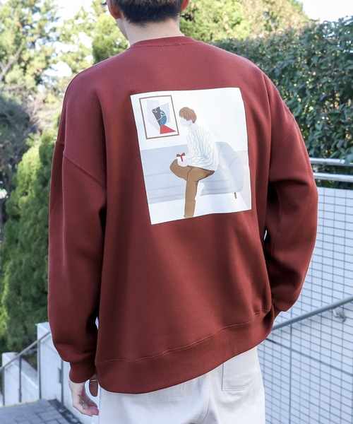 PairPair（ペアペア）の「カップルアソートスウェット(ユニセックス)（スウェット・レディース・ホワイト/ベージュ/ブラウン/グリーン/アイボリー/ボルドー/ホワイト系その他/ブラウン系その他/ナチュラル/ベージュ系その他/レッド系その他/スミクロ・FREE）」の12枚目の写真