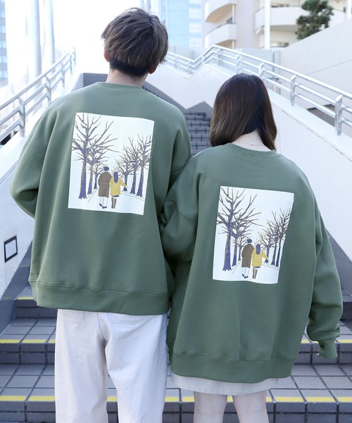 PairPair（ペアペア）の「カップルアソートスウェット(ユニセックス)（スウェット・レディース・ホワイト/ベージュ/ブラウン/グリーン/アイボリー/ボルドー/ホワイト系その他/ブラウン系その他/ナチュラル/ベージュ系その他/レッド系その他/スミクロ・FREE）」の10枚目の写真