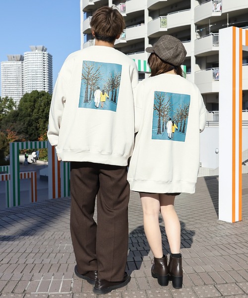 PairPair（ペアペア）の「カップルアソートスウェット(ユニセックス)（スウェット・レディース・ホワイト/ベージュ/ブラウン/グリーン/アイボリー/ボルドー/ホワイト系その他/ブラウン系その他/ナチュラル/ベージュ系その他/レッド系その他/スミクロ・FREE）」の14枚目の写真