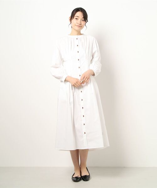 LADYMADE（レディメイド）の「レイヤーフロントウエストタックシャツワンピース（シャツワンピース・レディース・ベージュ/カーキ/オフホワイト・FREE）」の17枚目の写真