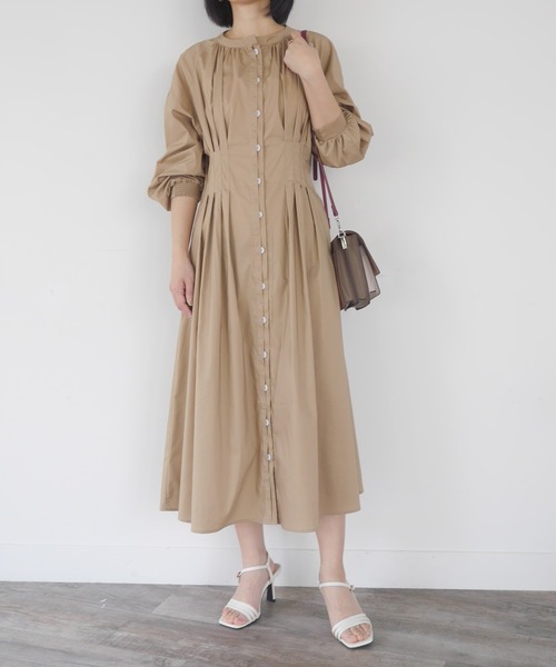 LADYMADE（レディメイド）の「レイヤーフロントウエストタックシャツワンピース（シャツワンピース・レディース・ベージュ/カーキ/オフホワイト・FREE）」の10枚目の写真
