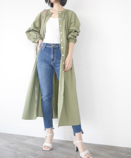 LADYMADE（レディメイド）の「レイヤーフロントウエストタックシャツワンピース（シャツワンピース・レディース・ベージュ/カーキ/オフホワイト・FREE）」の16枚目の写真