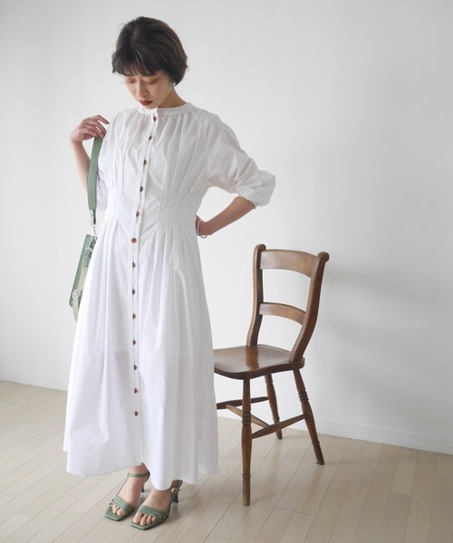 LADYMADE（レディメイド）の「レイヤーフロントウエストタックシャツワンピース（シャツワンピース・レディース・ベージュ/カーキ/オフホワイト・FREE）」の20枚目の写真