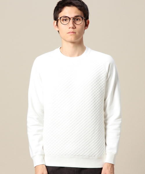 BEAUTY&YOUTH UNITED ARROWS(ビューティーアンドユースユナイテッドアローズ)の「BY キルティング コンビ スウェット クルーネック ◆(スウェット・メンズ・ホワイト/ブラック・X-LARGE/LARGE/SMALL/MEDIUM)」の3枚目の写真