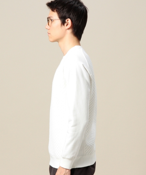 BEAUTY&YOUTH UNITED ARROWS(ビューティーアンドユースユナイテッドアローズ)の「BY キルティング コンビ スウェット クルーネック ◆(スウェット・メンズ・ホワイト/ブラック・X-LARGE/LARGE/SMALL/MEDIUM)」の4枚目の写真