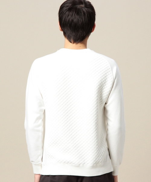 BEAUTY&YOUTH UNITED ARROWS(ビューティーアンドユースユナイテッドアローズ)の「BY キルティング コンビ スウェット クルーネック ◆(スウェット・メンズ・ホワイト/ブラック・X-LARGE/LARGE/SMALL/MEDIUM)」の5枚目の写真