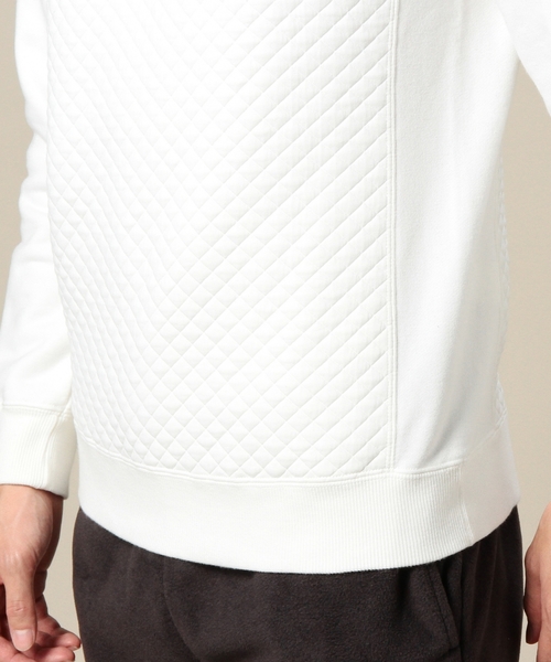 BEAUTY&YOUTH UNITED ARROWS(ビューティーアンドユースユナイテッドアローズ)の「BY キルティング コンビ スウェット クルーネック ◆(スウェット・メンズ・ホワイト/ブラック・X-LARGE/LARGE/SMALL/MEDIUM)」の8枚目の写真