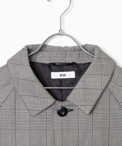 WEGO(ウィゴー)の「WEGO/【セットアップ対応商品】クラシックチェックステンカラーコート(ステンカラーコート・メンズ・グレー系その他・LARGE/MEDIUM)」の8枚目の写真