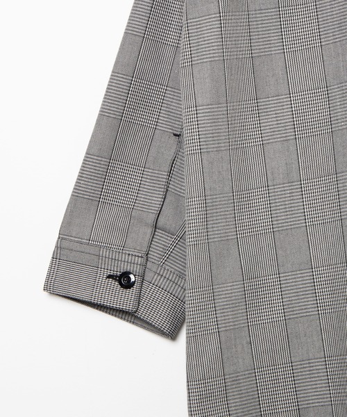 WEGO(ウィゴー)の「WEGO/【セットアップ対応商品】クラシックチェックステンカラーコート(ステンカラーコート・メンズ・グレー系その他・LARGE/MEDIUM)」の4枚目の写真
