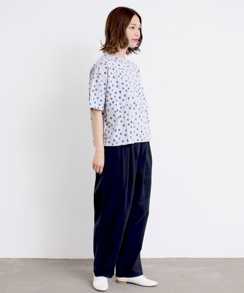 aimer le mieux（エメルミュー）の「aimer　綿テンセルタックストレートパンツ（その他パンツ・レディース・カーキ/オフホワイト/ネイビー・FREE）」の21枚目の写真