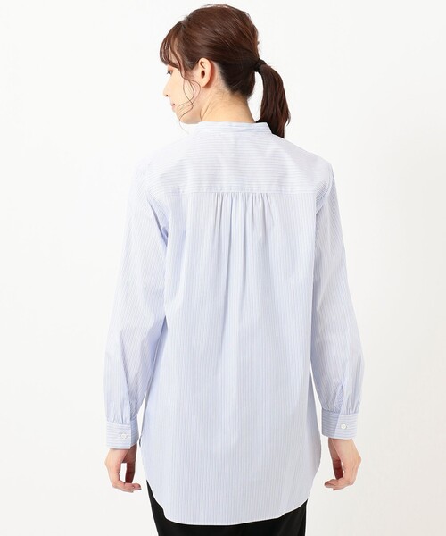 J.PRESS Ladies（J.プレス レディス）の「【洗える】SOMELOS ANGEL スタンドカラー ブラウス（シャツ/ブラウス・レディース・ベージュ系1/サックスブルー系1/ホワイト系1・XS）」の11枚目の写真