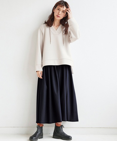 Sunny clouds（サニークラウズ）の「サニークラウズ　ラッセル編みのキュロット〈レディース〉（その他パンツ・レディース・ブラック・MEDIUM/X-LARGE/XX-LARGE/LARGE/NM）」の5枚目の写真