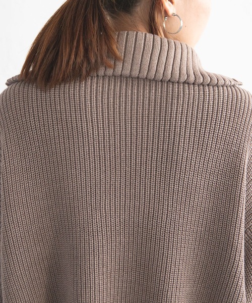 bohmal（ボマール）の「ネックジップ付きニット（ニット/セーター・レディース・ブラック/ホワイト/モカ・FREE）」の20枚目の写真