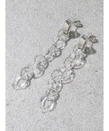アクリル&ツイストリングピアス