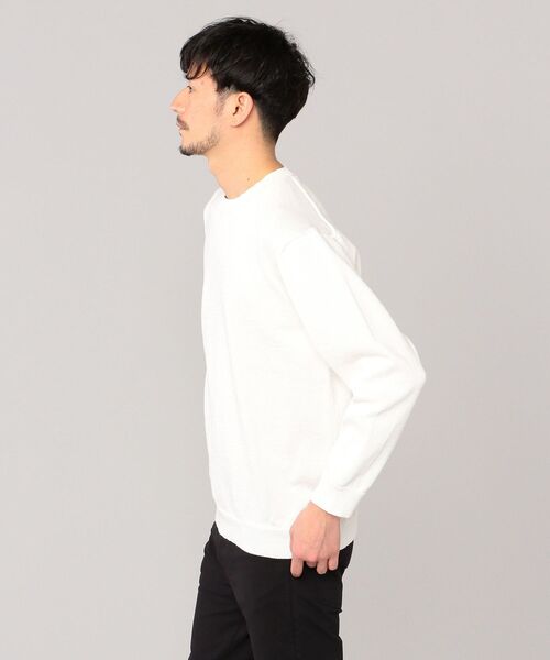 SHIPS（シップス）の「SHIPS: 疑麻コットン/ECOPET(R) プルオーバー ニット（ニット/セーター・メンズ・ライトブルー/オフホワイト/ベージュ/ピンク・SMALL/LARGE/X-LARGE/MEDIUM）」の6枚目の写真