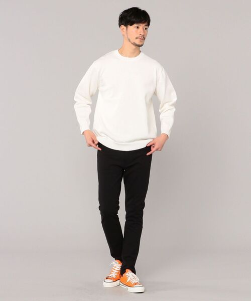 SHIPS（シップス）の「SHIPS: 疑麻コットン/ECOPET(R) プルオーバー ニット（ニット/セーター・メンズ・ライトブルー/オフホワイト/ベージュ/ピンク・SMALL/LARGE/X-LARGE/MEDIUM）」の9枚目の写真