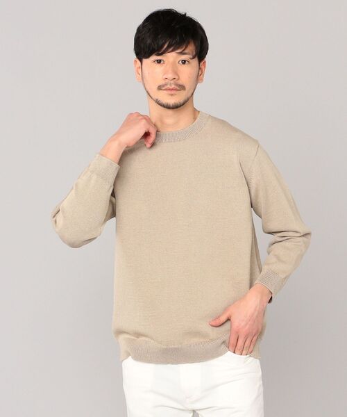 SHIPS（シップス）の「SHIPS: 疑麻コットン/ECOPET(R) プルオーバー ニット（ニット/セーター・メンズ・ライトブルー/オフホワイト/ベージュ/ピンク・SMALL/LARGE/X-LARGE/MEDIUM）」の13枚目の写真