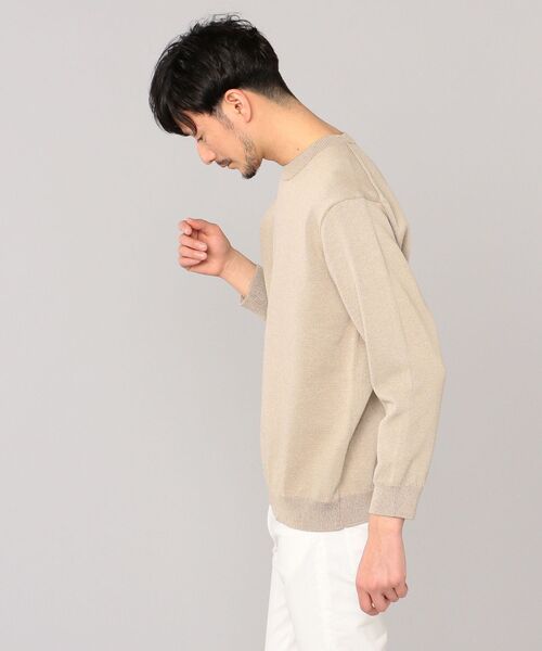 SHIPS（シップス）の「SHIPS: 疑麻コットン/ECOPET(R) プルオーバー ニット（ニット/セーター・メンズ・ライトブルー/オフホワイト/ベージュ/ピンク・SMALL/LARGE/X-LARGE/MEDIUM）」の14枚目の写真