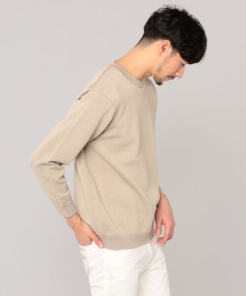 SHIPS（シップス）の「SHIPS: 疑麻コットン/ECOPET(R) プルオーバー ニット（ニット/セーター・メンズ・ライトブルー/オフホワイト/ベージュ/ピンク・SMALL/LARGE/X-LARGE/MEDIUM）」の15枚目の写真