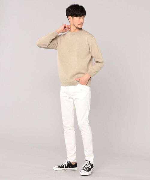 SHIPS（シップス）の「SHIPS: 疑麻コットン/ECOPET(R) プルオーバー ニット（ニット/セーター・メンズ・ライトブルー/オフホワイト/ベージュ/ピンク・SMALL/LARGE/X-LARGE/MEDIUM）」の17枚目の写真