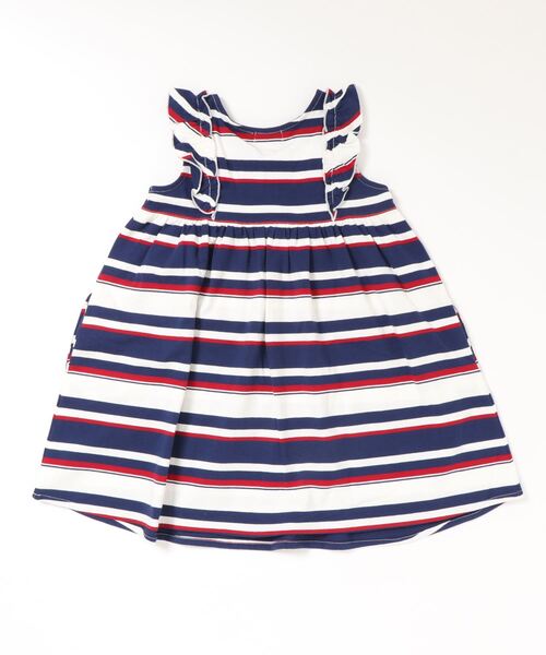 Tappet（タペット）の「[110-150]ボーダーワンピース（ワンピース・キッズ・ブルー/ネイビー・130cm/120cm/140cm/150cm/110cm）」の4枚目の写真