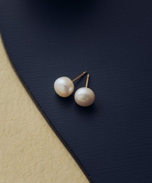 《trim by vatsurica》K10YG / 一粒淡水パール / シンプル ピアス
