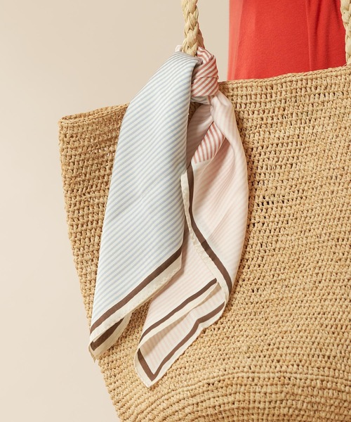 SHENERY(シーナリー)の「配色ストライプスカーフ(バンダナ/スカーフ・レディース・ピンク/イエロー・FREE)」の17枚目の写真